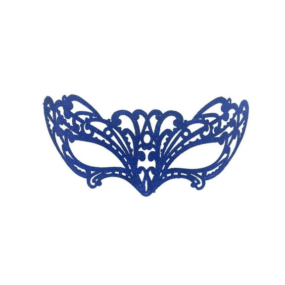 Xfvqtps Mardi Gras Mask for Women Masquerade Masks Half Face Flash Glitter Fox Shape Carnival Mask for Makeup Performance Ball Party Blue