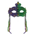 thumbnail image 1 of Xfvqtps Mardi Gras Mask for Women Masquerade Masks Half Face Sequin Carnival Mask for Makeup Performance Ball Party Gold, 1 of 6