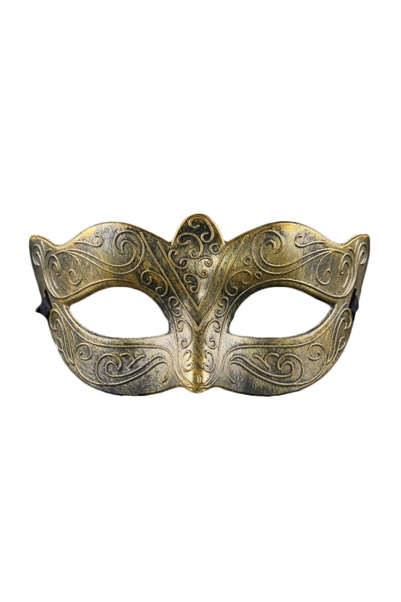 Masquerade Mask for Men Half Face Retro Rome Mask Ball Mask Celebrations Party Accessory Gold