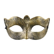 Xfvqtps Masquerade Mask for Men Half Face Retro Rome Mask Ball Mask Celebrations Party Accessory Gold