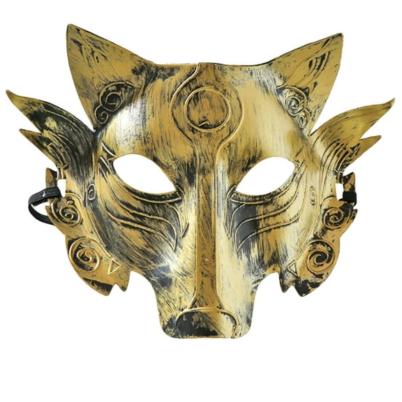 Xfvqtps Masquerade Mask for Men Half Face Retro Rome Mask Ball Mask Celebrations Party Accessory Gold
