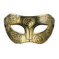 thumbnail image 1 of Xfvqtps Masquerade Mask for Men Half Face Retro Rome Mask Ball Mask Celebrations Party Accessory Gold, 1 of 4