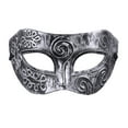 thumbnail image 1 of Xfvqtps Masquerade Mask for Men Half Face Retro Rome Mask Ball Mask Celebrations Party Accessory Silver, 1 of 4