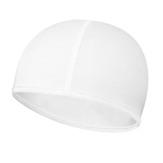 Xfvqtps Men Skull Caps Mesh Dome Stretchy Solid Color Simplicity Comfortable Lightweight Breathable Cycling Liner Hat White