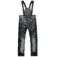 thumbnail image 1 of Xfvqtps Men Snow Pants Ski Bibs Snowboarding Fashion Denim Adjustable Straps Thermal Warm Waterproof Winter Overalls Dark Blue, 1 of 6