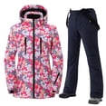 thumbnail image 1 of Xfvqtps Men and Women Ski Jacket and Pant Set Snowboarding Snowsuit Zipper Hooded Multiple Pockets Coat Adjustable Overalls Waterproof Windproof Winter Ski Suits Gray, 1 of 5
