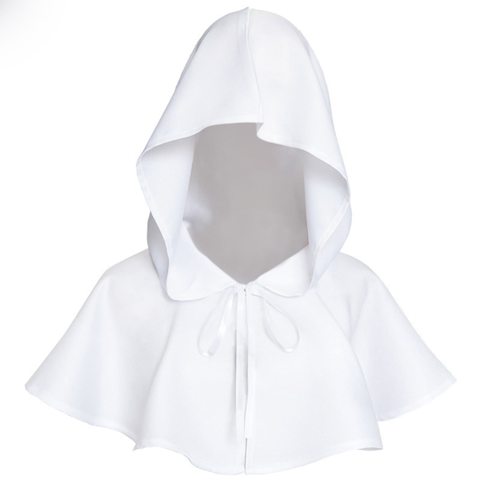 Xfvqtps Men and Women Hood Cloak Short Neck Strap Medieval Wizard