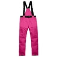 thumbnail image 1 of Xfvqtps Men and Women Snow Pants Ski Bibs Snowboarding Adjustable Straps Solid Color Warm Waterproof Winter Overalls Hot Pink, 1 of 1