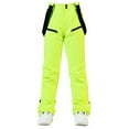 thumbnail image 1 of Xfvqtps Men and Women Snow Pants Ski Bibs Snowboarding Adjustable Straps Solid Color Zipper Pockets Warm Waterproof Winter Overalls Green, 1 of 6
