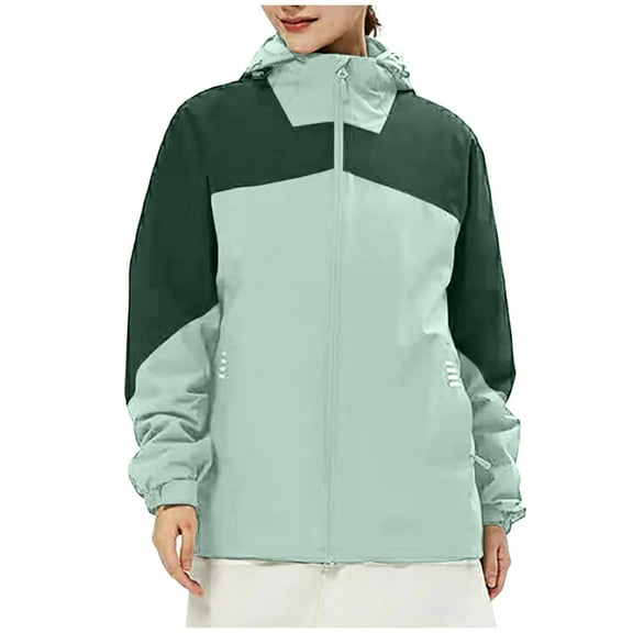 Xfvqtps Men and Women Warm Snowboard Jacket Ski Coat Detachable Plush Lined Hooded Waterproof Windproof Winter Mountain Coat Green