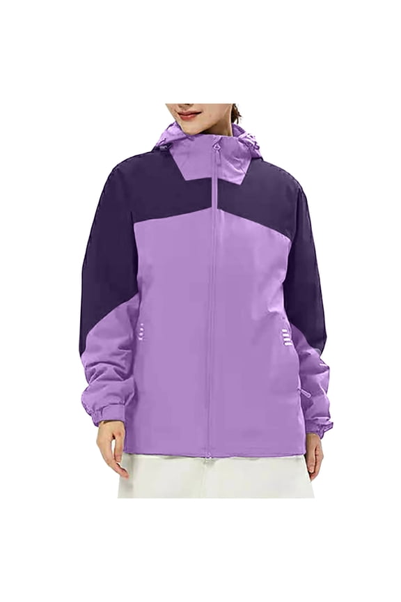 Men and Women Warm Snowboard Jacket Ski Coat Detachable Plush Lined Hooded Waterproof Windproof Winter Mountain Coat Purple