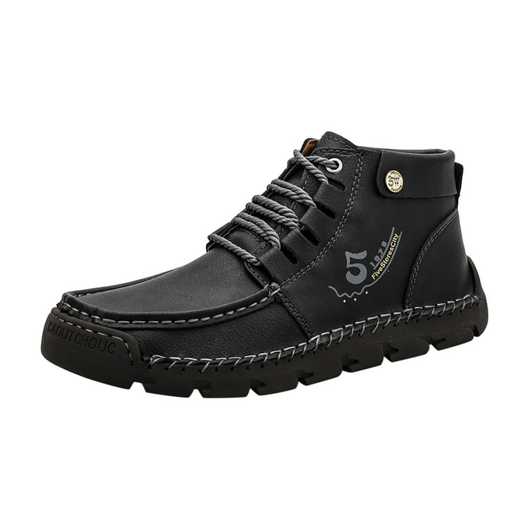 Xfvqtps Mens Ankle Boots British Large High Top Outdoor  display picture 1