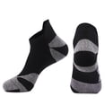 thumbnail image 1 of Xfvqtps Mens Ankle Running Socks Cushioned Absorb Sweat Color Blocked Socks for Outdoor Cycling Running Sports Socks Gray, 1 of 3