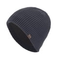 thumbnail image 1 of Xfvqtps Mens Beanie Knitted Plush Lining Solid Color Simplicity Vertical Stripes Stretch Soft Thickened Windproof Coldproof Warm Winter Skull Cap Navy, 1 of 8