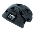 thumbnail image 1 of Xfvqtps Mens Beanie Slouchy Fashion Leather Label Star Knitting Hip Hop Style Vintage Stretch Windproof Coldproof Outdoor Fall Winter Warm Soft Skull Cap Gray, 1 of 5