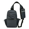 thumbnail image 1 of Xfvqtps Mens Chest Bag Adjustable Shoulder Strap Large Capacity Multi Compartment Multi-Purpose Fashion Lightweight Portable Commuting Cloth Crossbody Bag Blue, 1 of 6