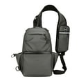 thumbnail image 1 of Xfvqtps Mens Chest Bag Adjustable Shoulder Strap Large Capacity Multi Compartment Multi-Purpose Fashion Lightweight Portable Commuting Cloth Crossbody Bag Gray, 1 of 7