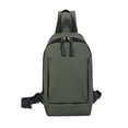 thumbnail image 1 of Xfvqtps Mens Chest Bag Adjustable Shoulder Strap Large Capacity Multi Compartment Multi-Purpose Fashion Lightweight Portable Commuting Crossbody Bag Green, 1 of 1