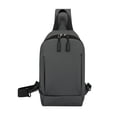 thumbnail image 1 of Xfvqtps Mens Chest Bag Adjustable Shoulder Strap Large Capacity Multi Compartment Multi-Purpose Fashion Lightweight Portable Commuting Crossbody Bag Gray, 1 of 1