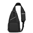 thumbnail image 1 of Xfvqtps Mens Chest Bag Adjustable Shoulder Strap Large Capacity Multi Compartment Multi-Purpose Fashion Lightweight Portable Commuting Crossbody Bag Black, 1 of 1