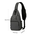 thumbnail image 1 of Xfvqtps Mens Chest Bag Adjustable Shoulder Strap Large Capacity Multi Compartment Multi-Purpose Fashion Lightweight Portable Commuting Crossbody Bag Dark Gray, 1 of 6