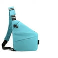 thumbnail image 1 of Xfvqtps Mens Chest Bag Adjustable Shoulder Strap Large Capacity Multi Compartment Multi-Purpose Fashion Lightweight Portable Commuting Oxford Cloth Crossbody Bag Sky Blue, 1 of 1