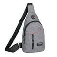 thumbnail image 1 of Xfvqtps Mens Chest Bag Adjustable Shoulder Strap Large Capacity Multi Compartment Multi-Purpose Fashion Lightweight Portable Commuting Oxford Cloth Crossbody Bag Gray, 1 of 8