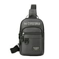 thumbnail image 1 of Xfvqtps Mens Chest Bag Adjustable Shoulder Strap Large Capacity Multi Compartment Multi-Purpose Fashion Waterproof Lightweight Portable Commuting Oxford Cloth Crossbody Bag Gray, 1 of 8