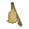thumbnail image 1 of Xfvqtps Mens Chest Bag Adjustable Shoulder Strap Large Capacity Multi-Purpose Fashion Lightweight Portable Commuting Oxford Cloth Crossbody Bag Khaki, 1 of 8