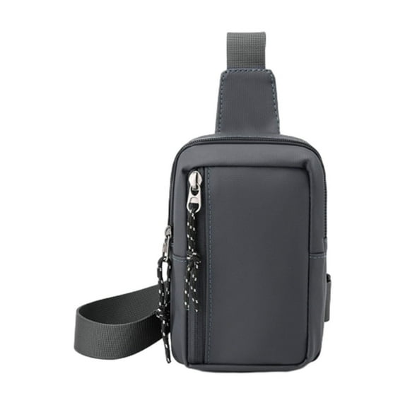 Xfvqtps Mens Chest Bag Mini Adjustable Shoulder Strap Waterproof Fashion Lightweight Crossbody Bag Gray