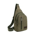 thumbnail image 1 of Xfvqtps Mens Chest Bag Multi-Purpose Adjustable Shoulder Strap Fashion Lightweight Canvas Crossbody Bag Green, 1 of 7