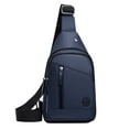 thumbnail image 1 of Xfvqtps Mens Chest Bag Multi-Purpose Adjustable Shoulder Strap Fashion Lightweight Inclined Shoulder Bag Blue, 1 of 6
