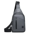 thumbnail image 1 of Xfvqtps Mens Chest Bag Multi-Purpose Adjustable Shoulder Strap Fashion Lightweight Inclined Shoulder Bag Gray, 1 of 6
