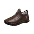 thumbnail image 1 of Xfvqtps Mens Comfortable Boots Velvet Upper Winter Shoes Soft Sole Warm Snow Boots Casual Low Heel Slip on Footwear Easy Wear Coffee, 1 of 9