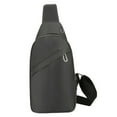 thumbnail image 1 of Xfvqtps Mens Crossbody Bags with Earphone Hole Solid Color Simplicity Adjustable Shoulder Strap Waterproof Sports Fashion Travel Hiking Casual Shoulder Bags Gray, 1 of 8