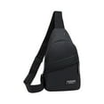 thumbnail image 1 of Xfvqtps Mens Crossbody Bags with Earphone Hole Simplicity Adjustable Shoulder Strap Sports Fashion Travel Hiking Shoulder Bags Black, 1 of 6