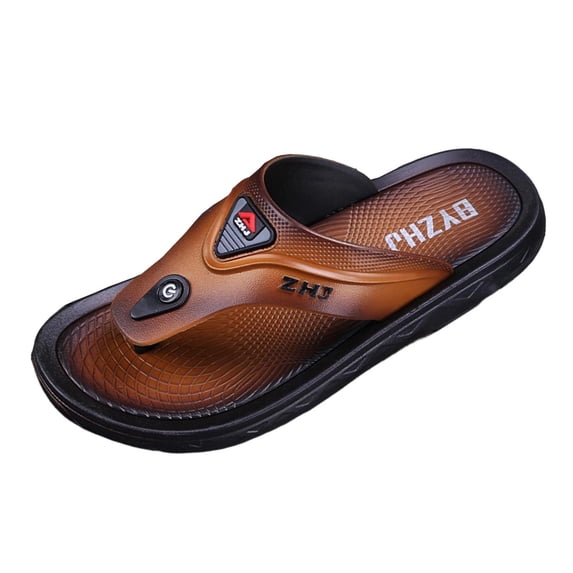 Xfvqtps Mens Flip Flops Sandals Thick Soft Sole Non Slip Spring Summer Outdoor Beach Walking Comfortable Thong Sandals