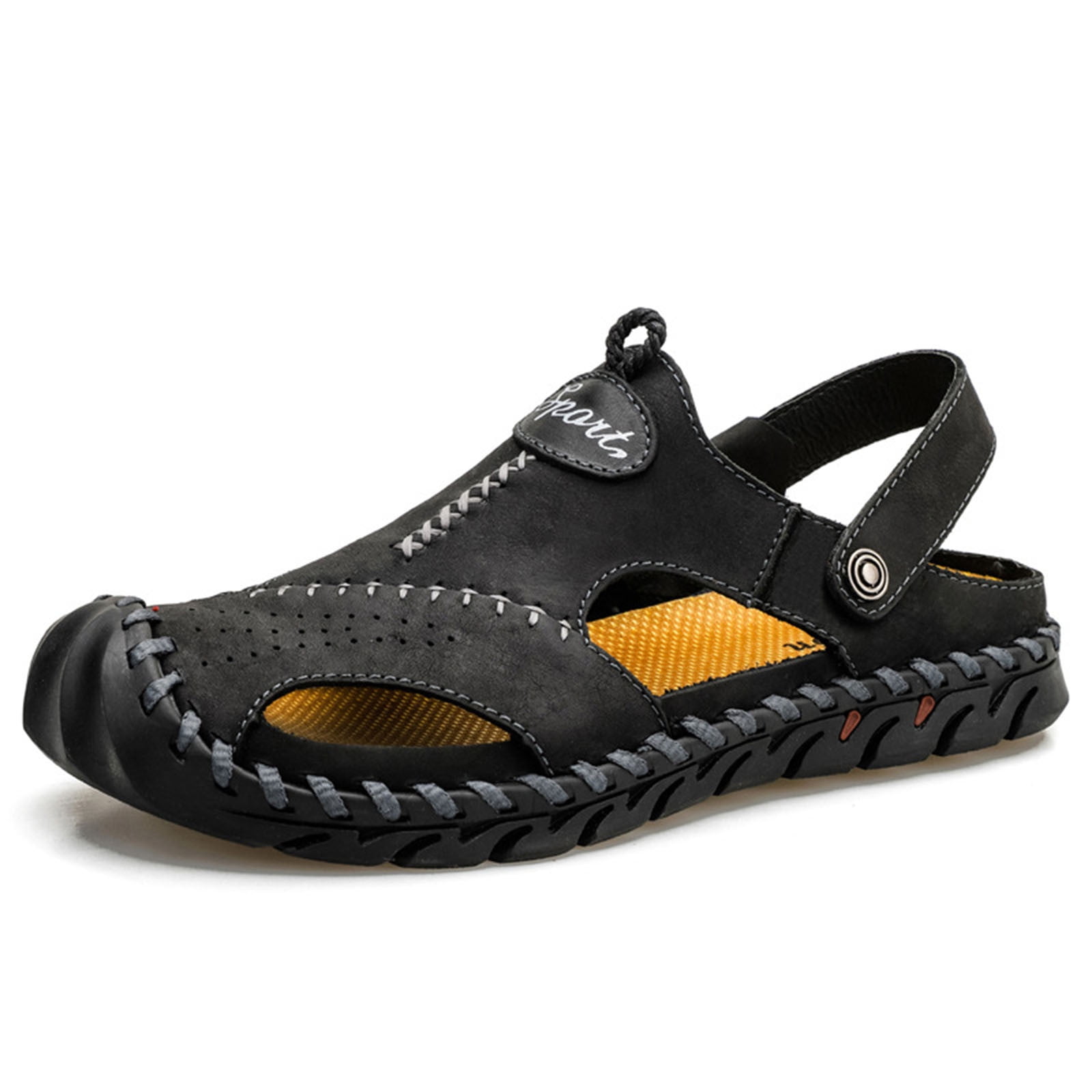 Men Cowhide Breathable Non-Slip Closed Toe Wading Casual Outdoor Sandals main image 0