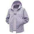 thumbnail image 1 of Xfvqtps Mens Light Jacket Hoodie Zipper Adjustable Drawstring Sun Protection Quick Dry Summer Coat for Fishing Hiking Athletic Running Purple, 1 of 6