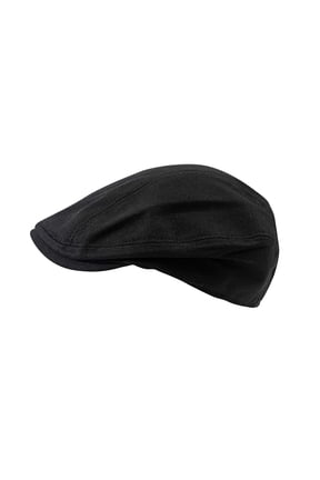 Mens Newsboy Flat Cap Solid Color Simplicity Adjustable Ivy Gatsby Driving Flax Spring and Summer Beret Duckbill Hat Black