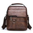 thumbnail image 1 of Xfvqtps Mens One Shoulder Storage Bag Simplicity Handheld Adjustable Shoulder Strap Portable Messenger Bag Brown, 1 of 1