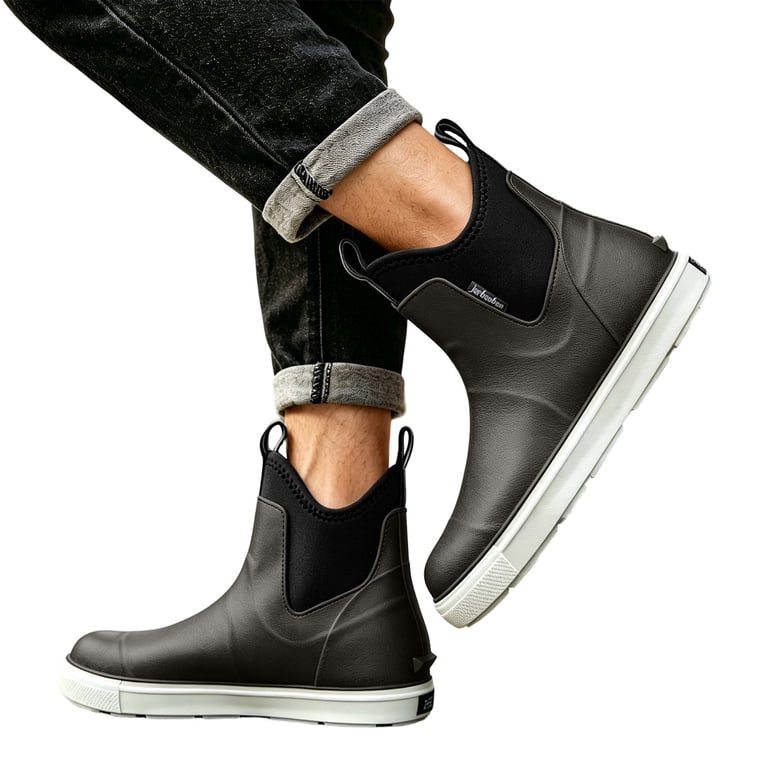 Xfvqtps Mens Rain Boots PVC Waterproof Ankle Garden Boots  display picture 2