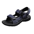 thumbnail image 1 of Xfvqtps Mens Sandals Adjustable Hook and Loop Strap Open Toe Soft Sole Non-Slip Summer Comfortable Outdoor Beach Sandals for Walking, 1 of 9