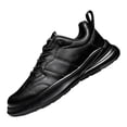 thumbnail image 1 of Xfvqtps Mens Sneakers Lace Up Lightweight Breathable Outdoor Running Walking PU Shoes Fashion Sports Shoes Casual Sneakers Cotton Shoes Black, 1 of 7