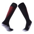 thumbnail image 1 of Xfvqtps Mens Soccer Socks Cushioned Absorb Sweat Color Blocked Long Tube Knee High Socks for Outdoor Cycling Running Sports Socks Black, 1 of 3