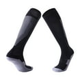 thumbnail image 1 of Xfvqtps Mens Soccer Socks Cushioned Absorb Sweat Color Blocked Long Tube Knee High Socks for Outdoor Cycling Running Sports Socks Dark Gray, 1 of 3