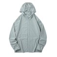 thumbnail image 1 of Xfvqtps Mens UPF 50+ Light Jacket Hoodie Zipper Sun Protection Quick Dry Summer Coat for Fishing Hiking Athletic Running Green, 1 of 6