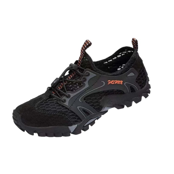 Xfvqtps Mens Water Shoes Hiking Shoes Quick Dry Breathable Mesh Adjustable Drawstring Outdoor Sports Trails Shoes