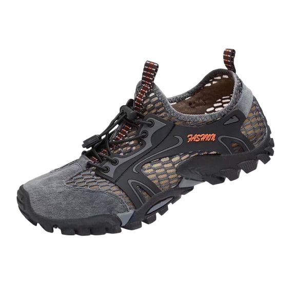 Xfvqtps Mens Water Shoes Hiking Shoes Quick Dry Breathable Mesh Adjustable Drawstring Outdoor Sports Trails Shoes