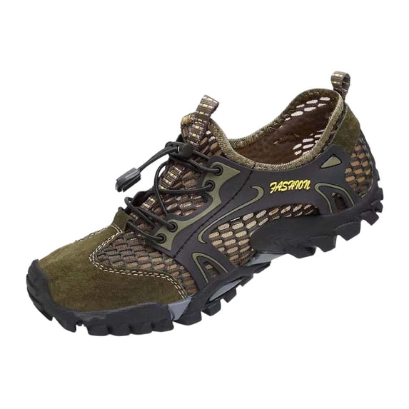 Xfvqtps Mens Water Shoes Hiking Shoes Quick Dry Breathable Mesh Adjustable Drawstring Outdoor Sports Trails Shoes